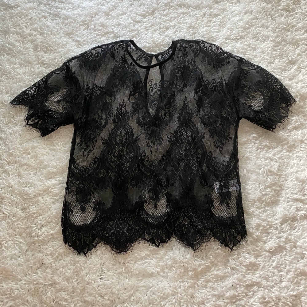 Dynamite sheer lace top